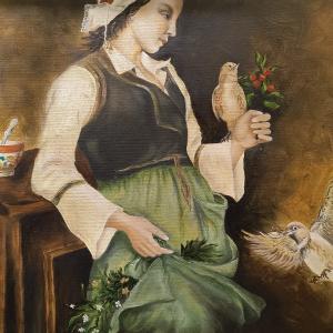 FETIȚĂ ÎMBLÂNZITOARE DE PĂSĂRI, AUTOR SARA SANHINKANAT